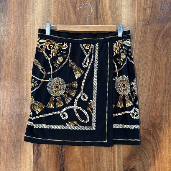 Cache Black and Gold Mini Skirt - Picture 1 of 5
